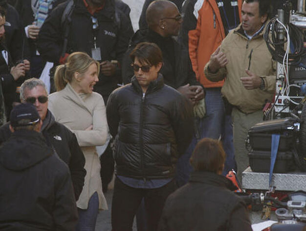 Tom Cruise y Cameron Diaz, protegidos del fr&iacute;o.

Foto: Antonio Pizarro