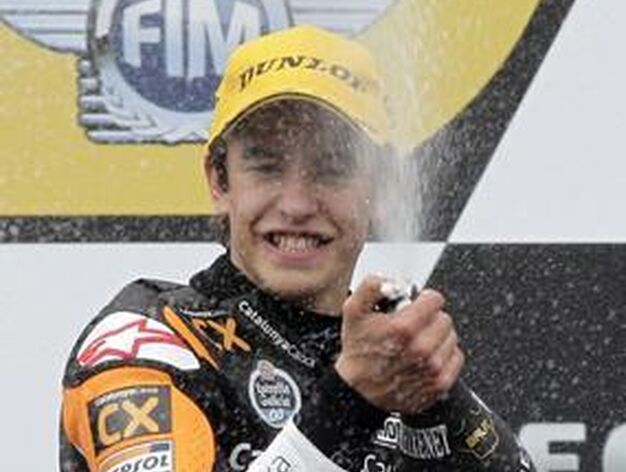 Marc M&aacute;rquez celebra su victoria en el Gran Premio de Holanda de Moto2.

Foto: EFE