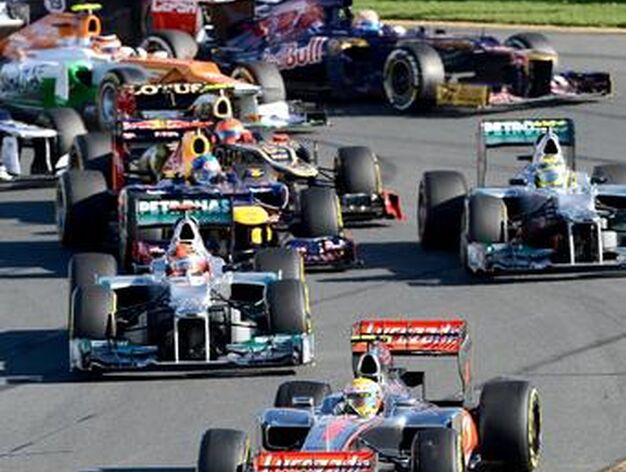 La salida del Gran Premio de Australia.

Foto: AFP Photo