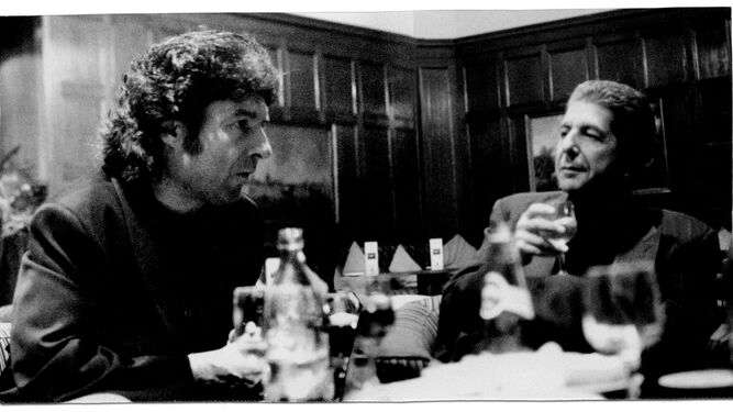Reunión de Leonard  Cohen  y Enrique Morente hace 20 años.