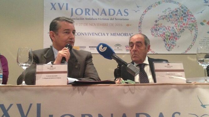 El delegado del Gobierno en Andalucía durante su intervención.