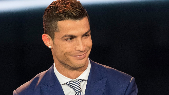 Cristiano Ronaldo, en la gala de la FIFA.