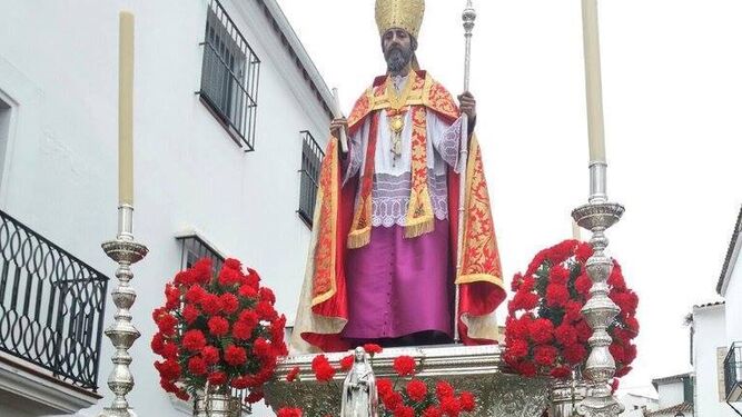 San Blas Obispo y Mártir, ayer en procesión.