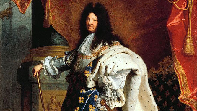 El rey Luis XIV de Francia pintado por Rigaud.