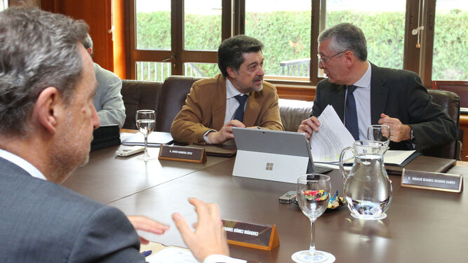 Javier Barrero e Ignacio Álvarez-Ossorio en el Consejo de ayer.