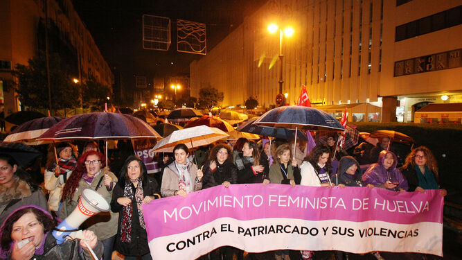 Manifestación en contra de la violencia de género.