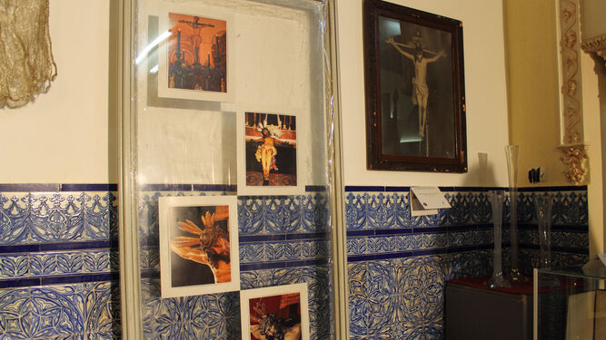 Fotografías y un cuadro del Cristo de la Vera+Cruz.