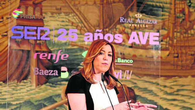 La presidenta andaluza, Susana Díaz, durante su intervención.