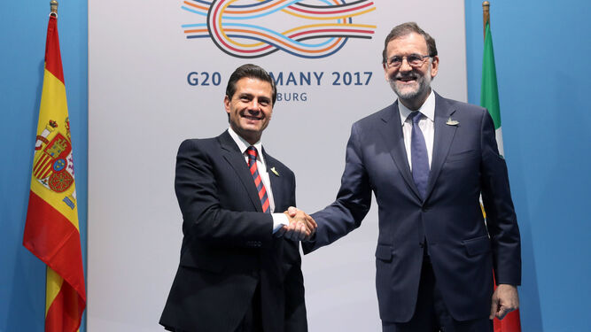 El presidente de México, Enrique Peña Nieto, y el español, Mariano Rajoy.