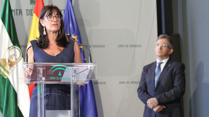 María Antonia Peña, durante un momento de su discurso.
