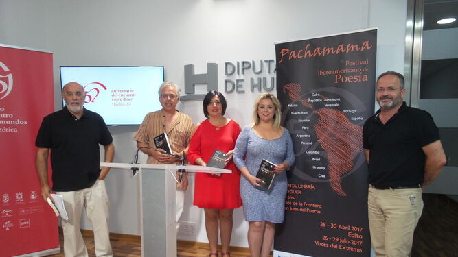 Presentación del festival de poesía en la Diputación.