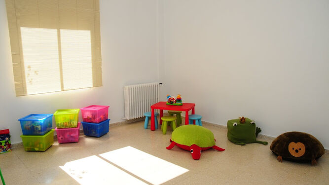 Área infantil del SAVA onubense, en el Palacio de Justicia de la Alameda Sundheim.