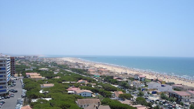 Panorámica de la playa de Punta Umbría.