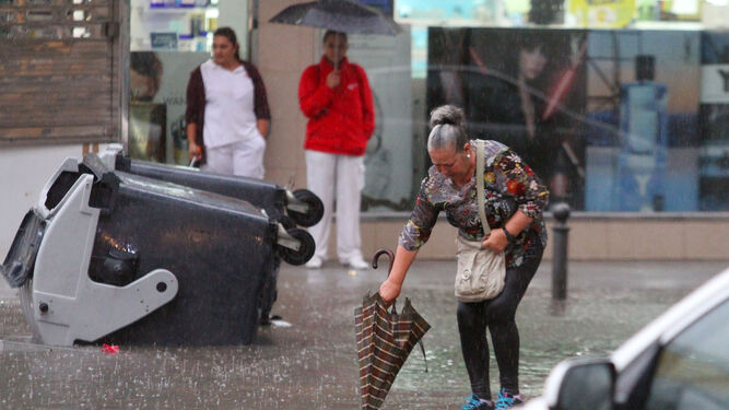 Temporal de lluvia en la capital ocurrido el pasado mes de octubre.