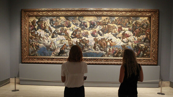 'El paraíso' de Tintoretto expuesto en el Museo Thyssen-Bornemisza.