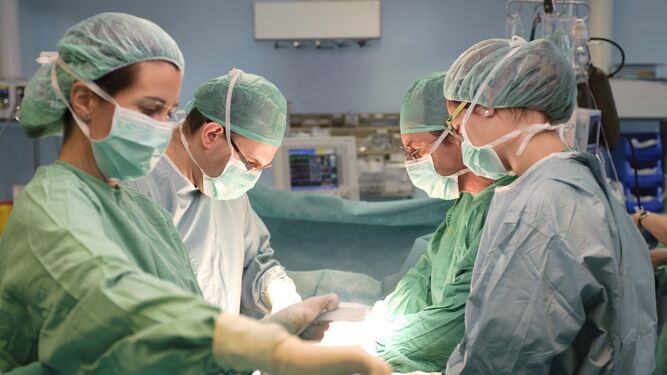 Un equipo de profesionales sanitarios realiza un trasplante a un paciente en uno de los centros hospitalarios.