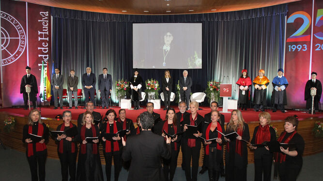 Actos del aniversario de la Universidad de Huelva en im&aacute;genes