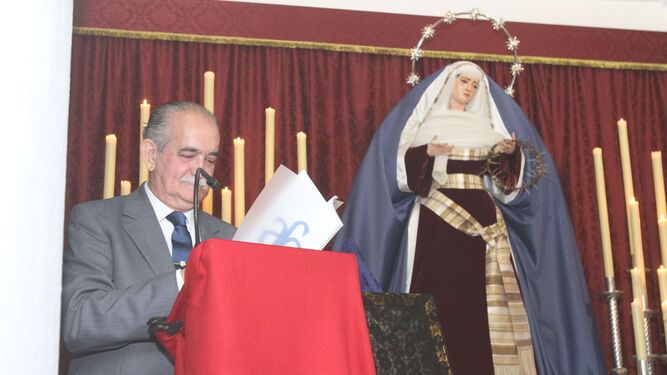 Manuel Correa durante su intervención en el pregón a la Virgen del Prado.