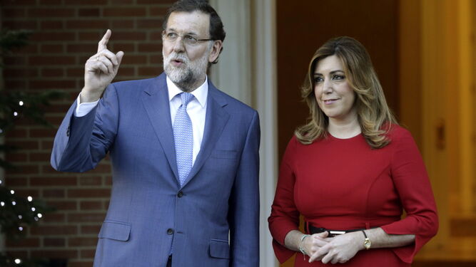 Mariano Rajoy y Susana Díaz, en la Moncloa.