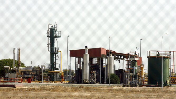 Instalaciones del gasoducto de Doñana.