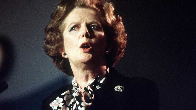 Margaret Thatcher en la apertura del parlamento británico en 2003.