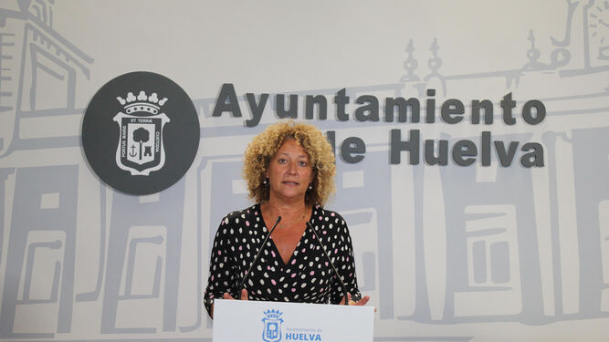 Pilar Marín, presidenta del Grupo popular en el Ayuntamiento de Huelva.