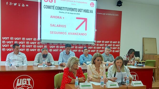 Inicio del primer Comité Constituyente de UGT en Huelva.