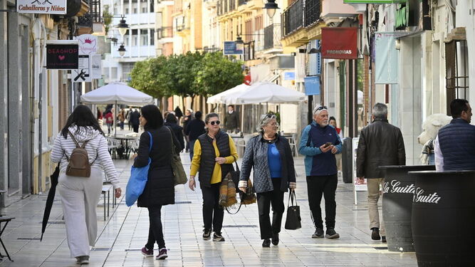 El centro de Huelva esta mañana.