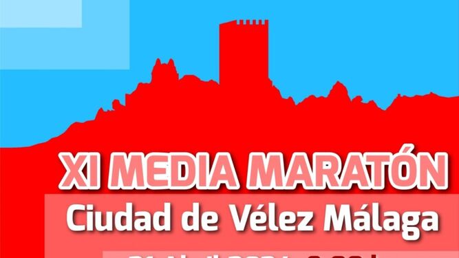 Cartel de la XI Media Maratón en Vélez-Málaga