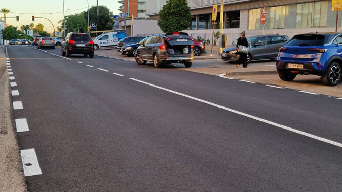 La Avenida de Jerez recupera la circulación normal tras acabar las obras de reasfaltado