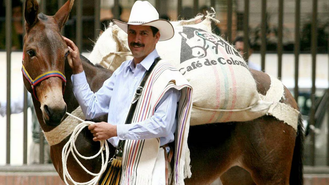El cafetero colombiano Carlos Castañeda, rostro de Juan Valdez durante 20 años