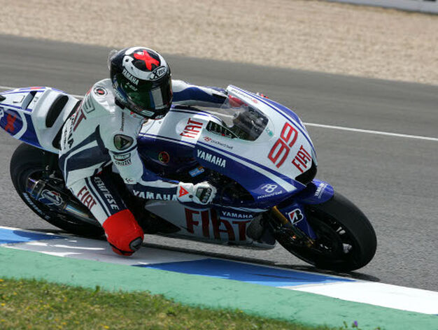 Jorge Lorenzo, compa&ntilde;ero de Rossi en Yamaha, marc&oacute; el cuarto mejor tiempo.

Foto: Jes&uacute;s Mar&iacute;n