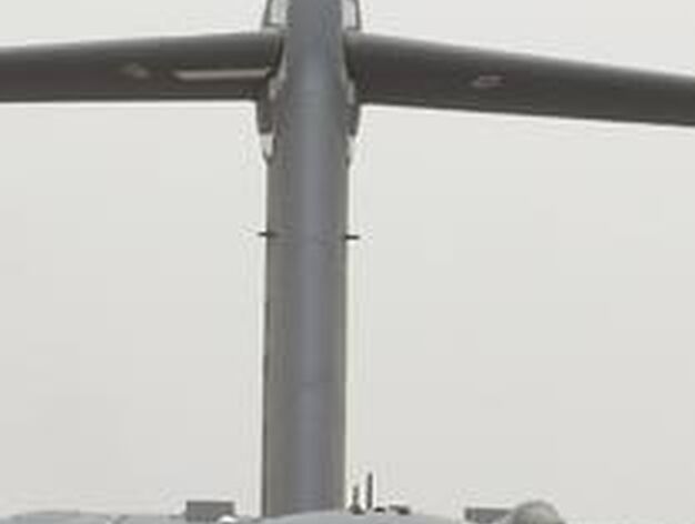 El avi&oacute;n militar A400M en pruebas. 

Foto: Antonio Pizarro