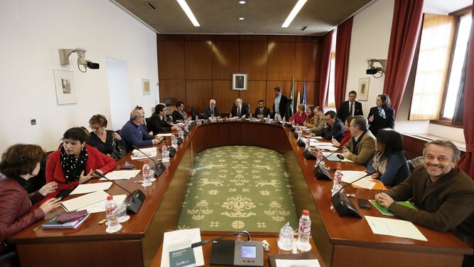 Reunión de la Comisión Permanente del Parlamento andaluz.