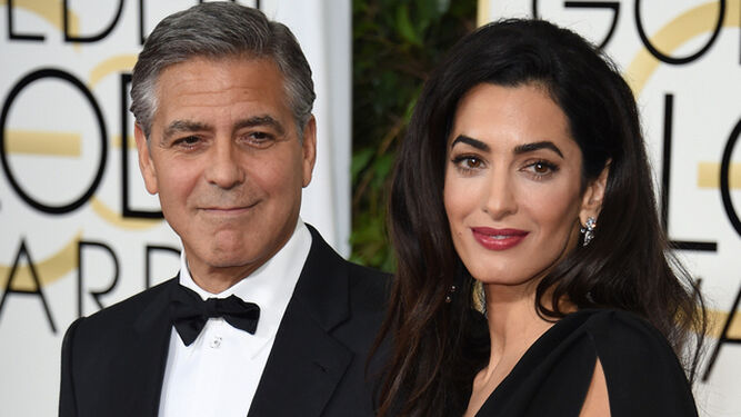 Clooney y su esposa.