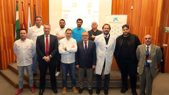 Representantes de los organismos que participan en 'La Semana de la Capital Gastronómica en los Hospitales'.