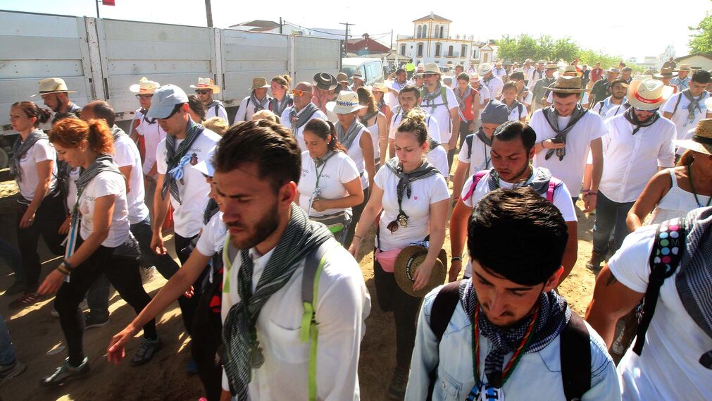 Camino de regreso de la Hermandad de Huelva
