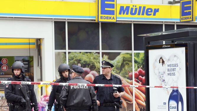 El supermercado escenario del ataque en Hamburgo