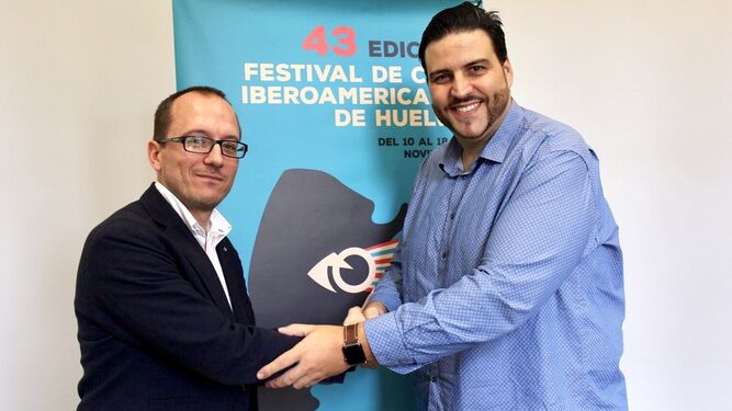 El director del Festival, Manuel H. Martín, y el presidente de la Fundación Prenauta, el chef Xanty Elías.