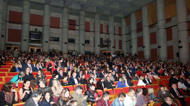 Público del Festival de Cine Iberoamericano de Huelva el pasado año en el auditorio de la Casa Colón.