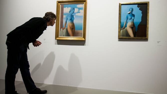 Exposición reciente de Magritte en Brujas (Bélgica).