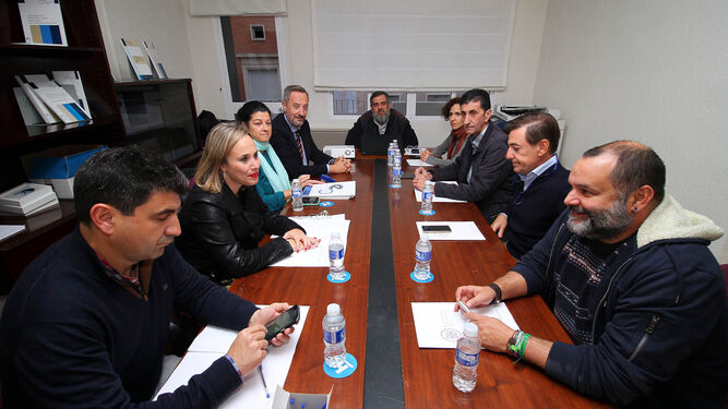 Reunión del Comité Ejecutivo de la Agrupación de Interés por las Infraestructuras celebrada en la tarde de ayer.
