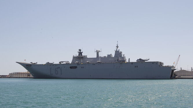 El portaaeronaves 'Juan Carlos I', buque insignia de la Armada.
