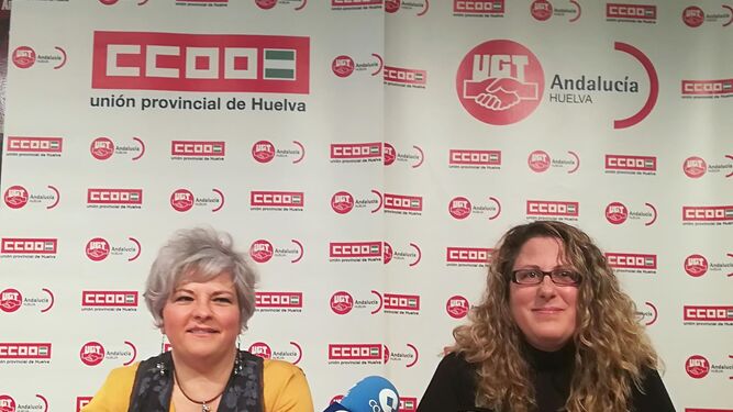 Carmen Arenas y Sonia Fernández, ayer en rueda de prensa.
