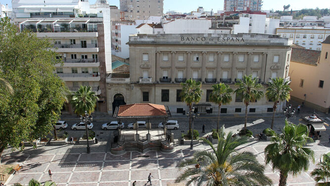 Antigua sede del Banco de España, un edificio de estilo neoclásico construido entre 1935 y 1938.