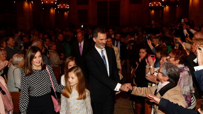 La Familia Real en el acto celebrado el pasado domingo en la catedral de Palma