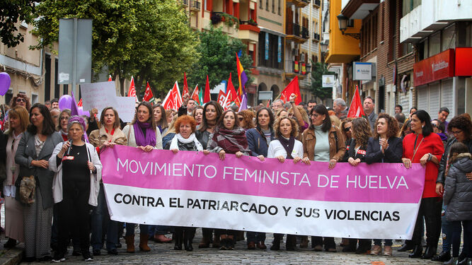 Manifestación del 25-N en Huelva contra la violencia machista.