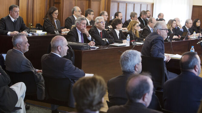 Una imagen de una de las sesiones del juicio del "procedimiento específico" de los ERE
