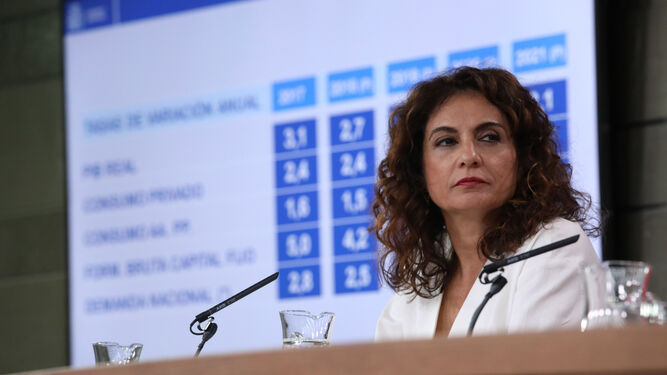 María Jesús Montero, en la rueda de prensa tras el Consejo de Ministros.