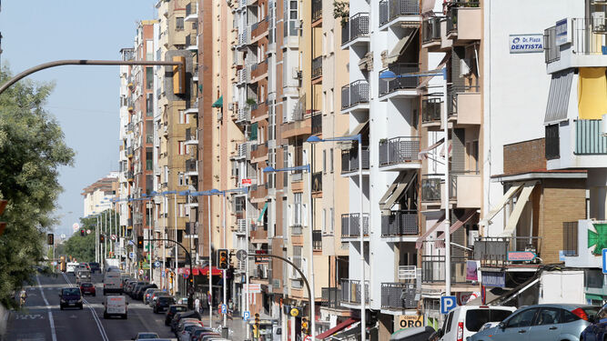 Bloques de pisos en la avenida Federico Molina.